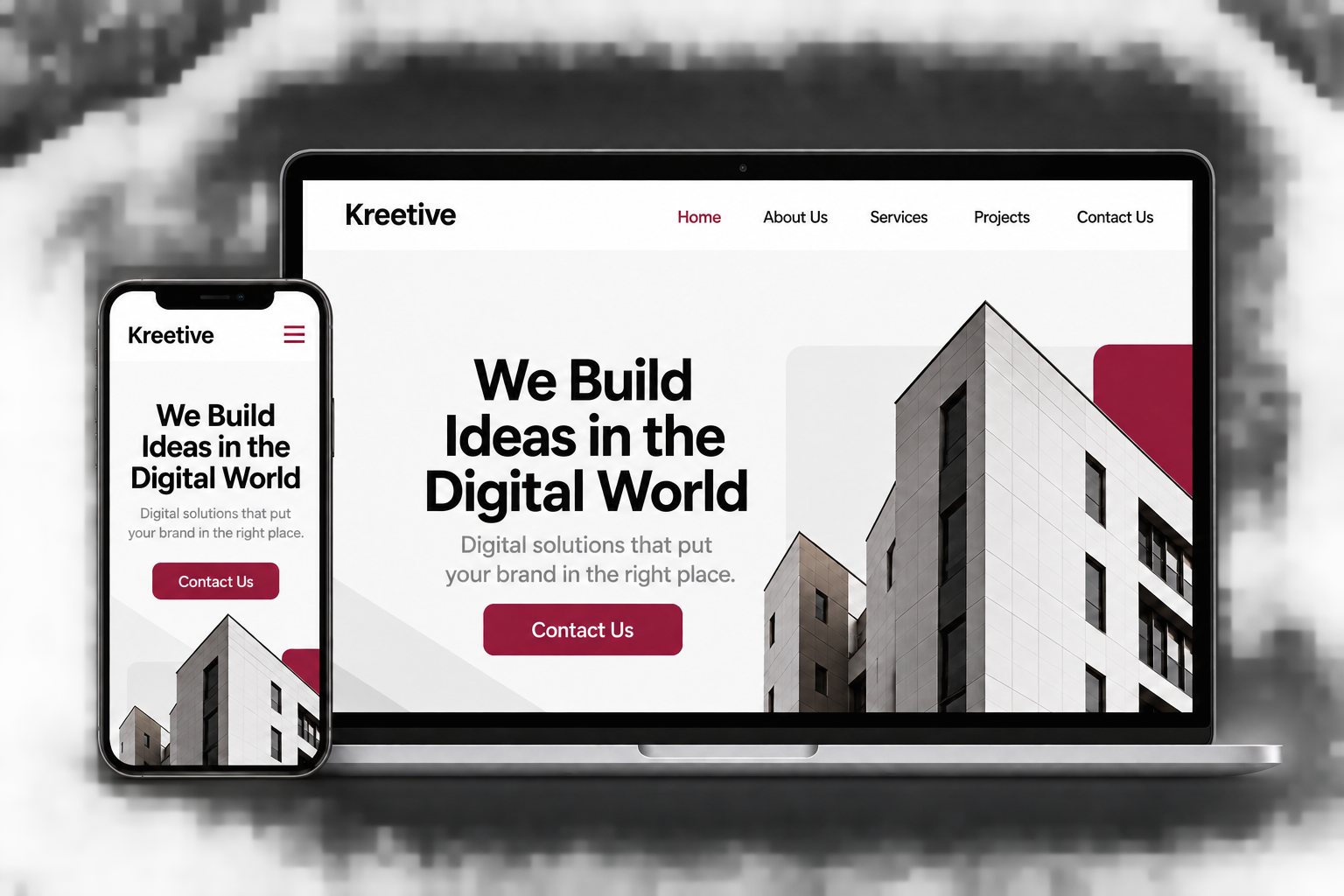 Illustrative web company design