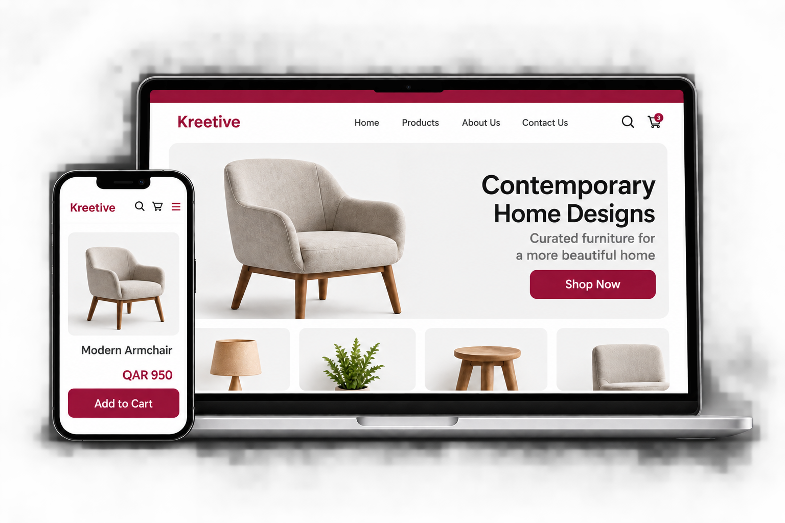 Illustrative web store design